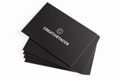 Simple Black Minimalist Business Card Template Product Image 4