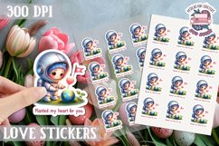 Love sticker Sheet Valentine Day Lovers Cute PNG Spice Product Image 1