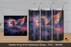 Magic Unicorn Tumbler Wrap Sublimation Design 3 Product Image 1