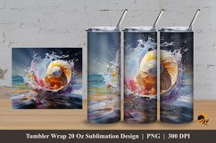 Fantasy Snail Tumbler Wrap Sublimation Design 3 Product Image 1
