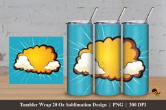 Comic Cloud Tumbler Wrap Sublimation Design 3 Product Image 1