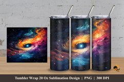 Realistic Galaxy Tumbler Wrap Sublimation Design 3 Product Image 1
