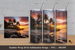 Charming Beach Tumbler Wrap Sublimation Design 3 Product Image 1