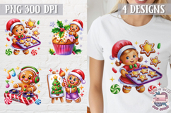 Christmas Gingerbread Man Colorful Clipart PNG Sublimation 4 Product Image 1