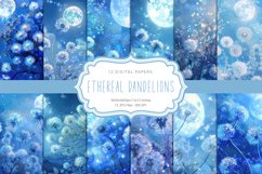 Nocturnal Dandelions 12 Digital Papers Product Image 1