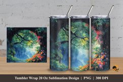 Beauty of Rain Tumbler Wrap Sublimation Design 3 Product Image 1