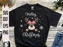 Reindeer Svg, Merry Christmas Svg, Christmas Deer Svg Product Image 3