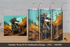 Motocross Effect Tumbler Wrap Sublimation Design 3 Product Image 1