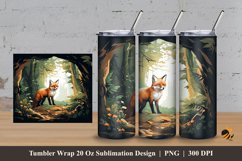 Little Wolf Tumbler Wrap Sublimation Design 3 Product Image 1