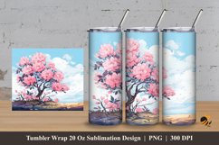 Fantasy Flower Tumbler Wrap Sublimation Design 3 Product Image 1