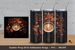 Mocca Art Tumbler Wrap Sublimation Design 3 Product Image 1