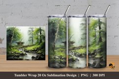 Old Forest Tumbler Wrap Sublimation Design 3 Product Image 1