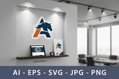 Horse Head and Letter a Logo Design Product Image 3