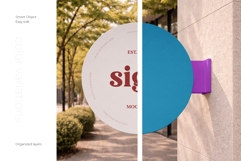 Circle Sign Mockup Set Product Image 3