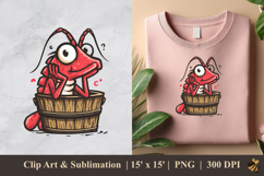 Frog Brings Gifts DTF Sublimation Clipart Design 3 Product Image 1