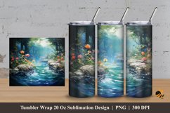 Natural Style Tumbler Wrap Sublimation Design 3 Product Image 1