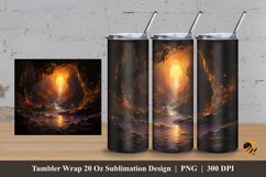 Darkness Light Tumbler Wrap Sublimation Design 3 Product Image 1