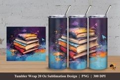 Book Art Color Tumbler Wrap Sublimation Design 3 Product Image 1