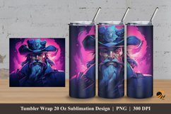 Pirates Man Tumbler Wrap Sublimation Design 3 Product Image 1