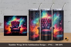 Fantasy Chair Tumbler Wrap Sublimation Design 3 Product Image 1