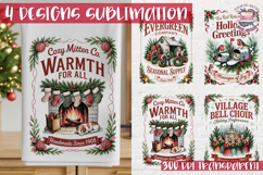 Christmas Vintage Quote Clipart PNG Sublimation 4 Design Product Image 1