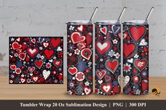 Handdrawn Loves Tumbler Wrap Sublimation Design 3 Product Image 1