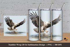 Eagle Charm Tumbler Wrap Sublimation Design 3 Product Image 1