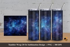Starry View Tumbler Wrap Sublimation Design 3 Product Image 1