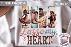 Cowgirl Brushstrokes PNG Sublimation Cow Horse Product Image 1