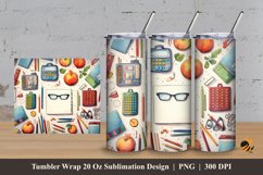 School Day Tumbler Wrap Sublimation Design 3 Product Image 1