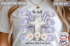 Easter Bible Quote Sublimation Design PNG Jesus Cross Product Image 1