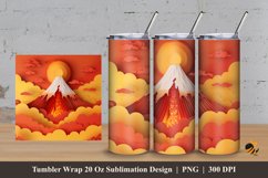 Mountain Explotion Tumbler Wrap Sublimation Design 3 Product Image 1