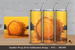 Hay Illustration Tumbler Wrap Sublimation Design 3 Product Image 1
