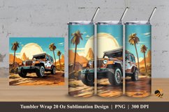 Touring Car Tumbler Wrap Sublimation Design 3 Product Image 1
