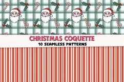 Christmas Coquette Seamless Patterns - 10 Cute Digital Paper Product Image 4