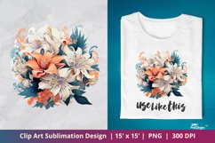 Beautiful Spring Flower Clip Art Sublimation 3 Product Image 1