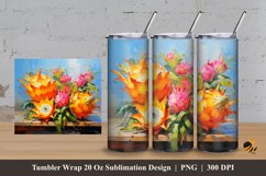 Dragon Fruit Tumbler Wrap Sublimation Design 3 Product Image 1