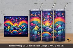 Rainbow Imagination Tumbler Wrap Sublimation Design 3 Product Image 1