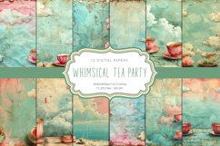 Whimsical Tea Party 12 Digital Papers Product Image 1