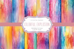 Colorful Explosion 12 Digital Papers Product Image 1