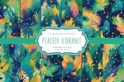 Peacock Vibrance Seamless Patterns Product Image 1
