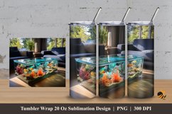Table Aquarium Tumbler Wrap Sublimation Design 3 Product Image 1