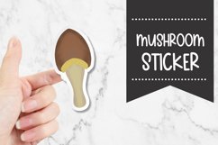 Brown Mushroom Sticker Product Image 1