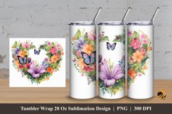 Love Bond Tumbler Wrap Sublimation Design 3 Product Image 1