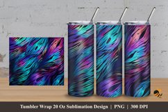 Colorful Art Tumbler Wrap Sublimation Design 3 Product Image 1