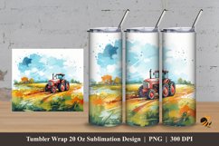 Agriculture Tumbler Wrap Sublimation Design 3 Product Image 1