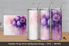 Elegant Valentines Tumbler Wrap Sublimation Design 3 Product Image 1