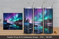 Aurora Panoramic Tumbler Wrap Sublimation Design 3 Product Image 1