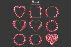 Watercolor Heart Frames - Valentine Clipart Product Image 3