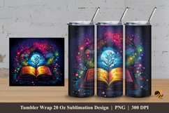 Magic Book Tumbler Wrap Sublimation Design 3 Product Image 1